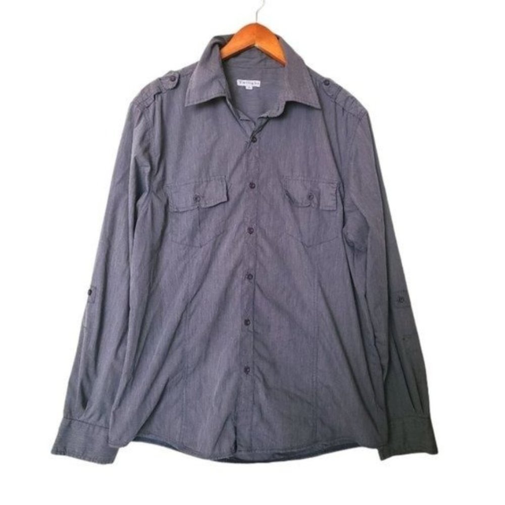 Twilight Indigo Chambray Shirt Mens‎ XL Pockets But